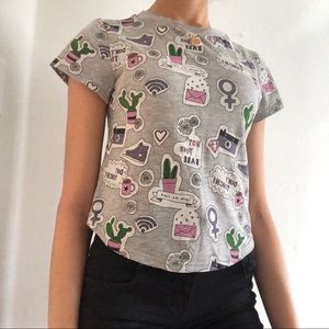 Gray Graphic T-shirt